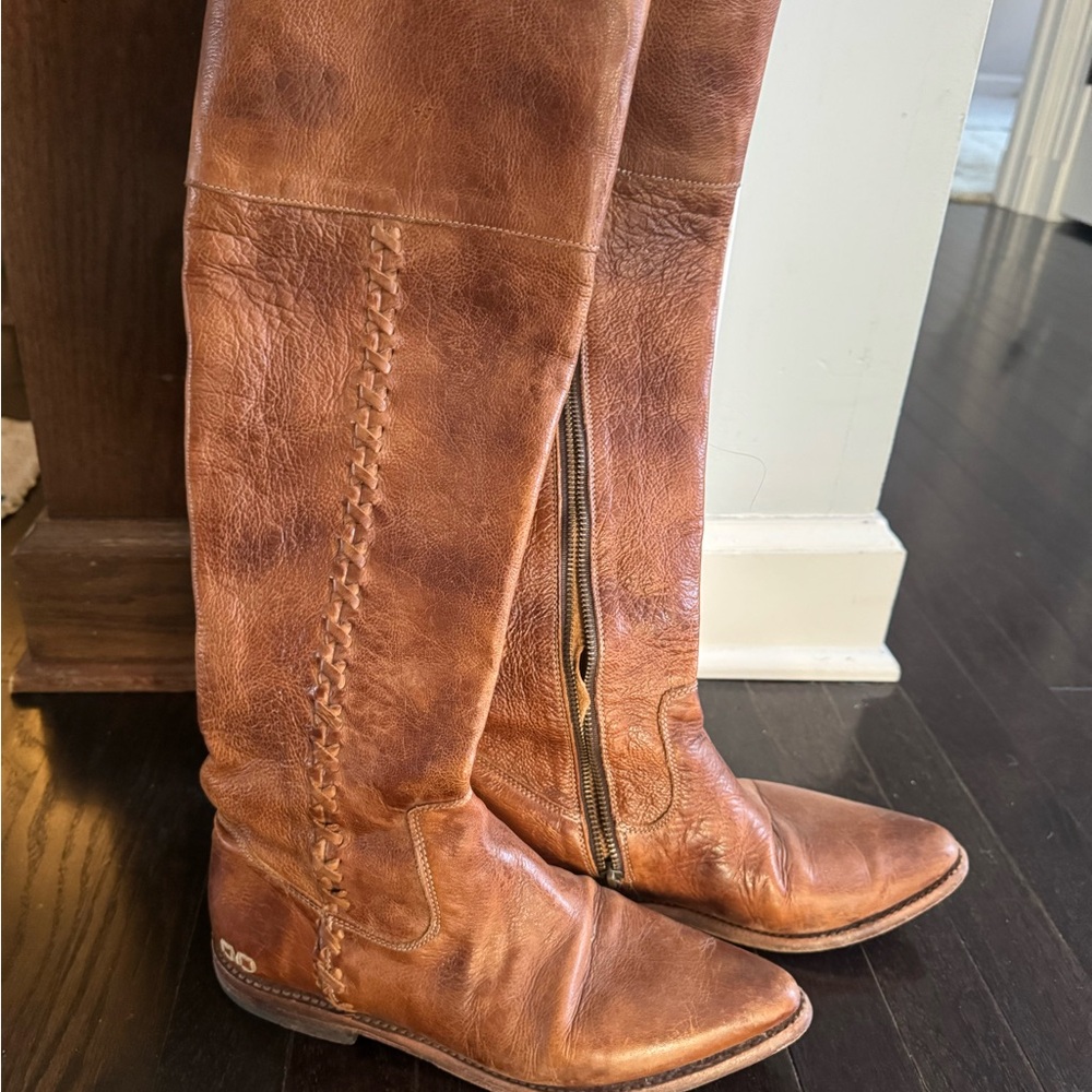 Bed Stu Brown Leather Knee-High Boots